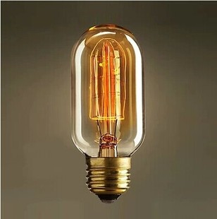 光源长形灯泡个性创意仿古复古爱迪生玻璃灯40W 220V现货烟火灯泡