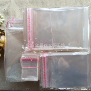 手工DIY包装袋 丝带蝴蝶结饰品opp袋不干胶自粘袋100个N4