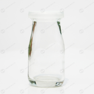 慧利布丁瓶盖套装 玻璃瓶塑料盖 密封罐透明饮料蜂蜜储物六个装