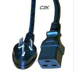 山特UPS电源线2米16A国标插头 C19/16A服务器线 1.5平方粗 C3ks