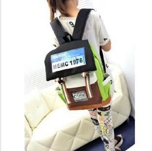 韩版潮男女明星同款帆布双肩休闲旅游学习多用电脑背包学院风书包
