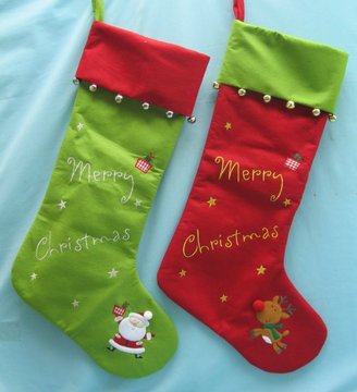 圣诞节装饰品  圣诞礼物袋  厂家直销大号圣诞袜子  圣诞公仔袜子