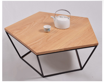 简约进口白蜡纯实木/个性时尚/创意咖啡桌现代金属铁整装茶几