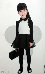 童装女童中小童新款春装 1+韩版蕾丝半身裙条纹套装外套 清仓集合