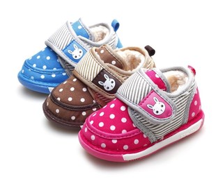 小兔米菲宝宝学步棉鞋 婴儿冬季保暖鞋男女宝宝棉布叫叫鞋子