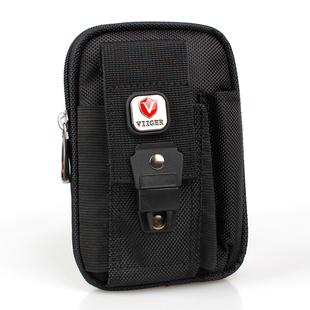 男士手机腰包帆布零钱包穿皮带多功能韩版袋单层超薄挂包三星S5S6