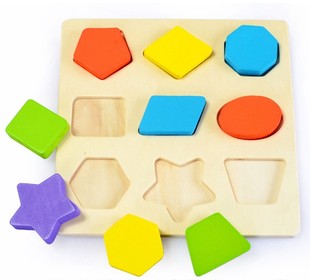 蒙氏教具儿童早教玩具 宝宝木制拼图智力形状分类木制玩具