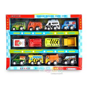 儿童玩q版具迷你回力惯性小汽车玩具卡车模型玩具批发宝宝1-3-6岁