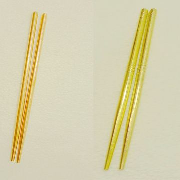 黄铜筷子 紫铜筷子 纯铜筷子 布铜铜餐具 纯铜