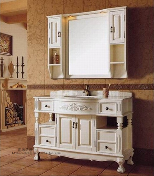 特价欧式浴室柜三件套台下盆 橡木组合柜洗漱台 洗脸盆柜可定制