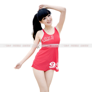 包邮2014新款泳衣女 韩版中童分体裙式2件套泳装游泳可爱温泉热卖