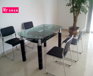 玻璃餐桌 调节圆形餐桌 弧形 长方形餐桌 无锡餐桌 江阴常州餐桌