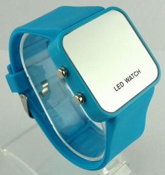 韩国正品LED时尚手表 镜子表 男女学生儿童电子表 化妆镜果冻表