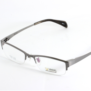 纯钛眼镜架 近视眼镜男款 近视纯钛眼镜框 半框眼睛架商务休闲