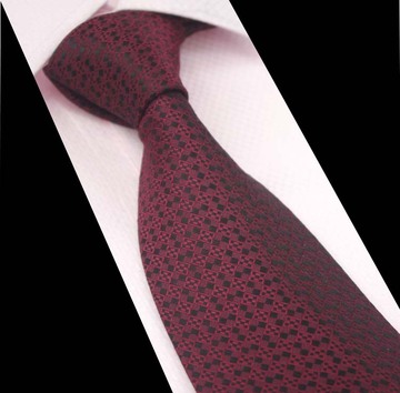 9厘米 酒红黑格 男士商务正装领带 结婚领带  宴会出差会议领带