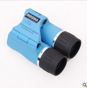 全国联保正品博冠冲浪6X18防水蓝色便携双筒望远镜户外手持100