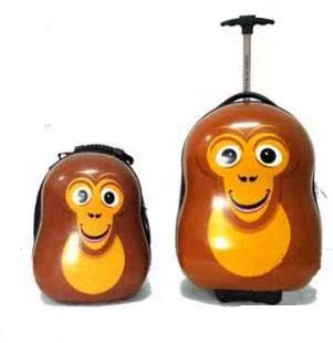 硬壳包 英国 cuties 儿童旅行箱 拉杆箱 子母包 背包 abs pc 猴子