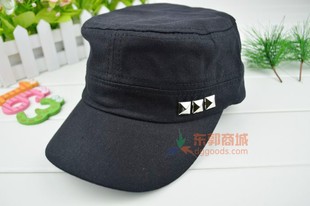 2012春夏韩版潮流男女平顶帽 时装帽 学生帽海军水手帽买一送一