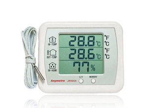 温度计 美德时JR900A 室内外电子温湿度计 带记忆 高精准带探头