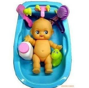 3C认证宝宝戏水玩具芭比娃娃洗澡梳子+刷子 孩子戏水套装