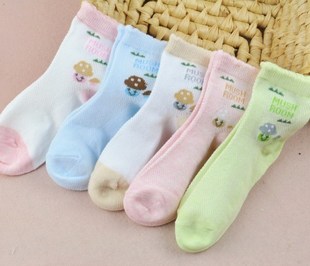 小蘑菇宝宝网眼袜子 儿童夏季纯棉袜子 婴儿袜子