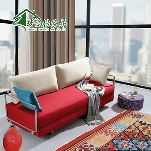 沙发床 布艺床 多功能折叠床 1.8米双人床 小户型组合 宜家包邮