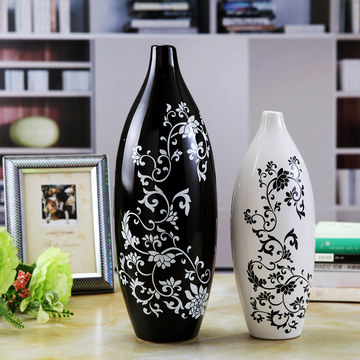 现代时尚简约家居装饰创意陶瓷工艺品欧式客厅电视柜酒柜摆件花瓶