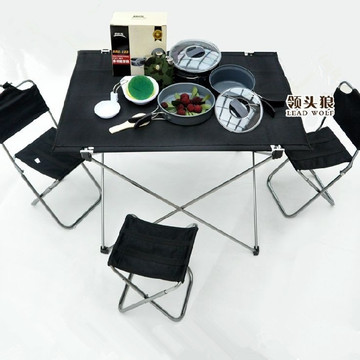 新款户外便捷折叠桌椅套装餐桌烧烤桌野餐桌椅铝合金折叠桌折叠椅
