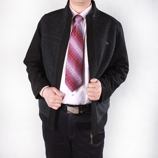 2013秋款大促销 立领羊绒外套 男式休闲 中老年夹克衫 包邮