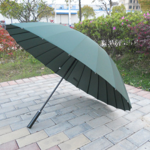 冲冠超低价包邮 24骨超大防风伞长直柄晴雨伞 创意纯色商务太阳伞