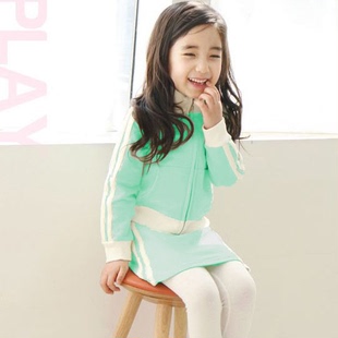 韩国童装秋装2015女童运动套装儿童秋款韩版宝宝长袖卫衣外套裙裤