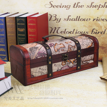 欧式复古单支地图纹皮盒子红酒包装盒子仿古红酒盒葡萄酒礼盒木盒