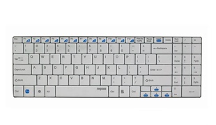 雷柏E9070 超薄无线静音键盘 白色 电脑usb巧克力键盘 苹果键盘