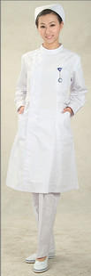护士服立领套装白大褂长袖白色粉色蓝色长袖冬装加厚工作服药店