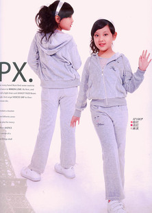 女童装 儿童春装 韩版 女大童 运动套服 三件套 皮皮熊AP1083