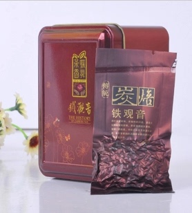 乌龙茶正品 碳培型特级铁观音茶叶10泡罐装 碳香型火香味铁观音茶
