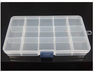 10格高透明塑料盒  首饰收纳盒 饰品盒 储物盒 整理盒