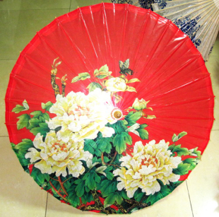 油纸伞 泸州桐香坊油纸伞 古典传统 防雨 舞蹈礼品 红底蝶恋花