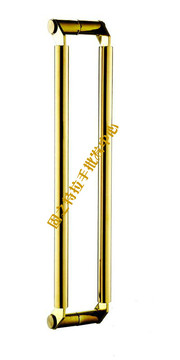 欧式钛金大门拉手黄金色不锈钢有无框玻璃门斜角脚侧装木门扶把手