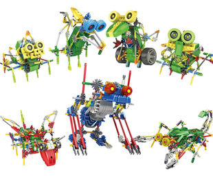 德国loz电动积木拼接机器人 儿童益智玩具DIY 蝙蝠新机器人包邮