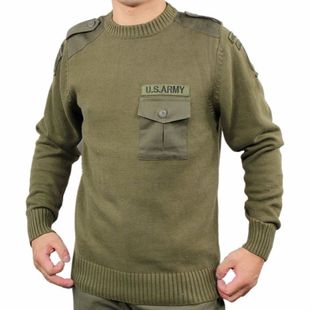 导火线户外迷彩服饰美式特种部队绿色圆领毛衣