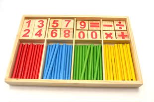 蒙台/特梭利蒙氏数学早教教具数字棒木质益智玩具儿童学习玩具