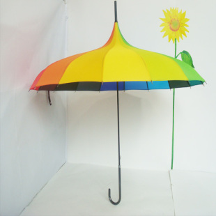 包邮单纯色长柄防紫外线伞复古宫廷风宝塔伞 雨伞 创意伞 公主伞