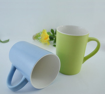 创意时尚纯色陶瓷咖啡杯陶瓷牛奶杯马克杯水杯情侣杯陶瓷杯子