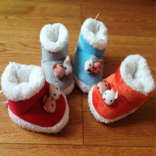 0-1岁婴儿棉鞋 手工软底加厚新生儿冬鞋宝宝暖鞋系带特价
