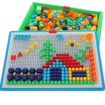 【天天特价】蘑菇钉插板玩具塑料拼图儿童益智3岁以上智力玩具2