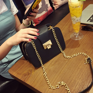 2016新款韩版斜跨时尚女包单肩包斜挎包手机小包包复古链条小方包