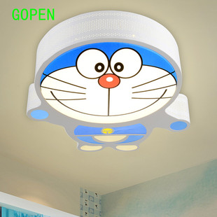 LED卧室机器猫吸顶灯铁艺亚克力哆啦A梦卡通男孩儿童房间护眼灯