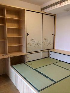 唐风榻榻米地台定做储物式箱体实木书柜衣柜矮柜榻榻米整体tatami