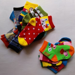 10双包邮 1-3岁4-6岁7-9岁 纯棉秋冬款 儿童袜子全棉 卡通童袜